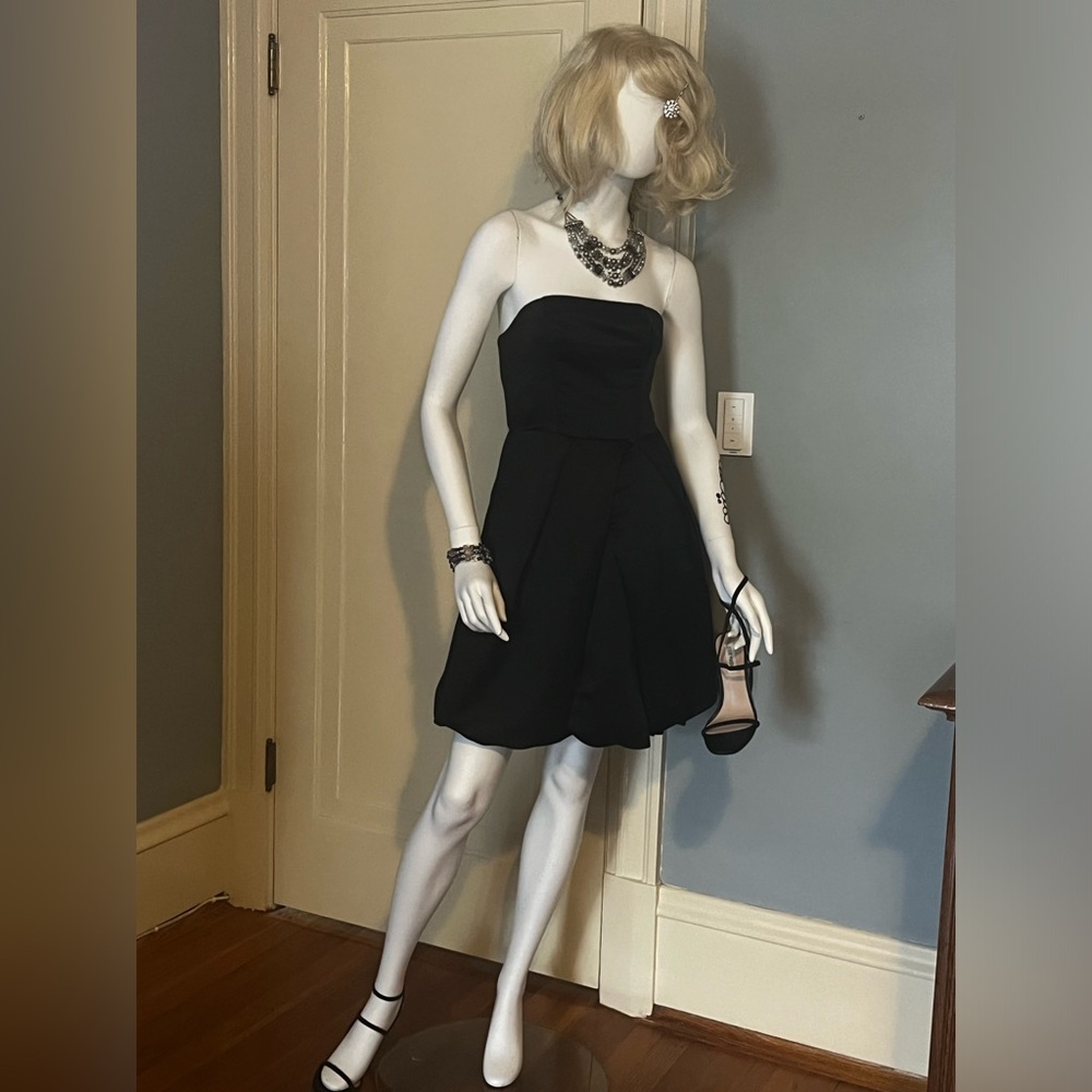 Black strapless dress